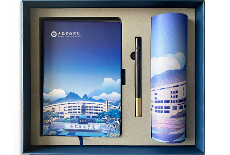 青岛黄海学院文创纪念品——本笔鼠标垫礼盒