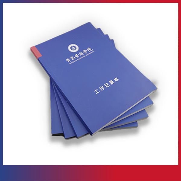 青岛黄海学院文创纪念品——黄海logo红蓝笔记本