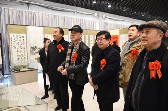 我校举办庆祝改革开放40周年7所高校师生书画联展